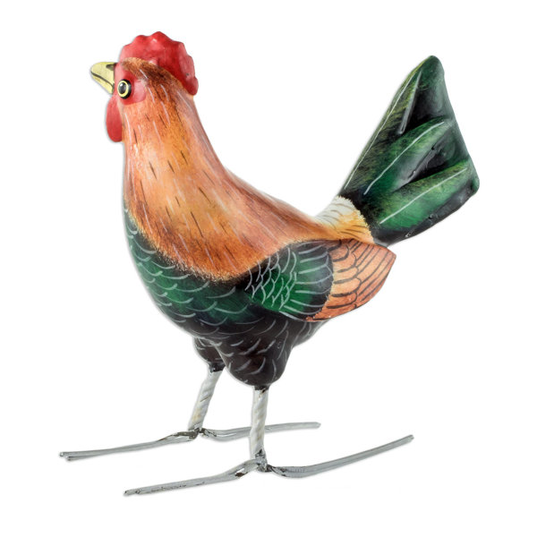 August Grove® Aliyanah Domestic Rooster Figurine Wayfair